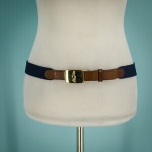 Vintage 1984 Planters Peanuts Brass Gold Tone Men's Belt Buckle Adjustable Belt